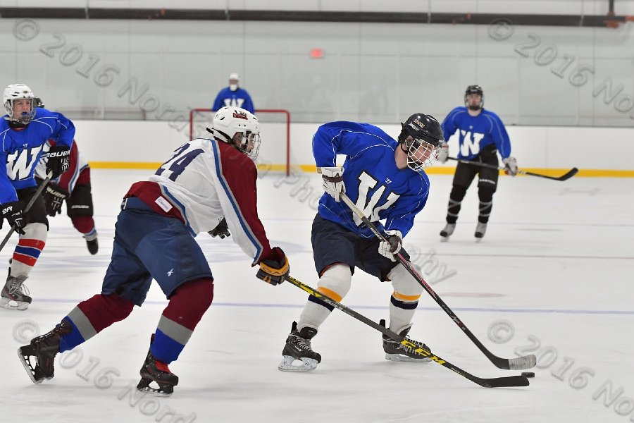 Wheaton College Men\'s Ice Hockey vs Middlesex Community College. - Photo By: KEITH NORDSTROM